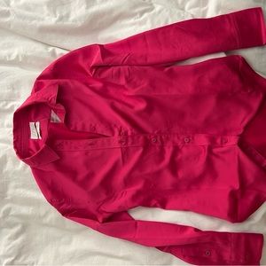 Hot Pink J Crew Button Up Blouse - Tags On!